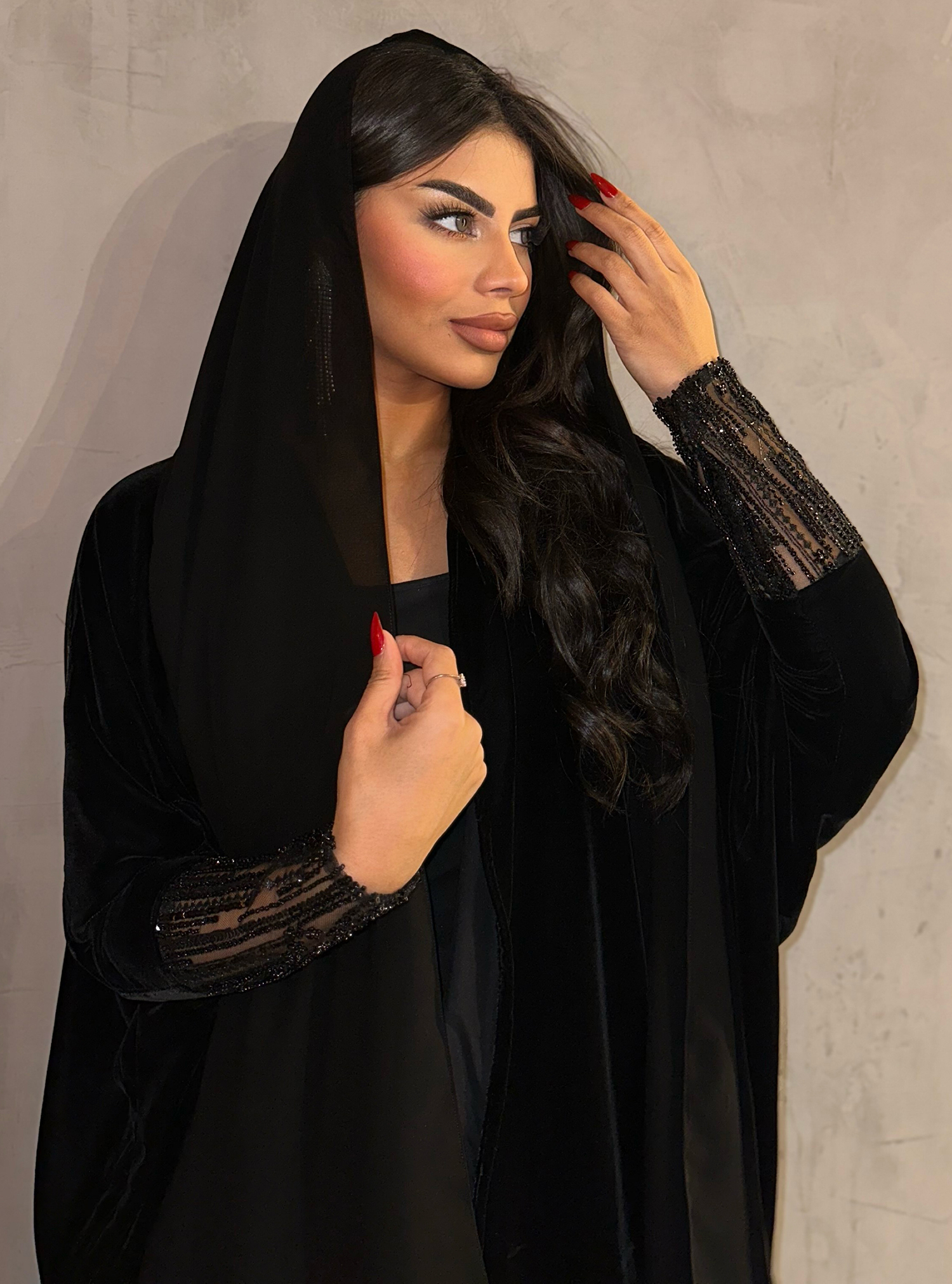 Sparkles Abaya with sparkling beads Abayas from Reeshah Collection at ...