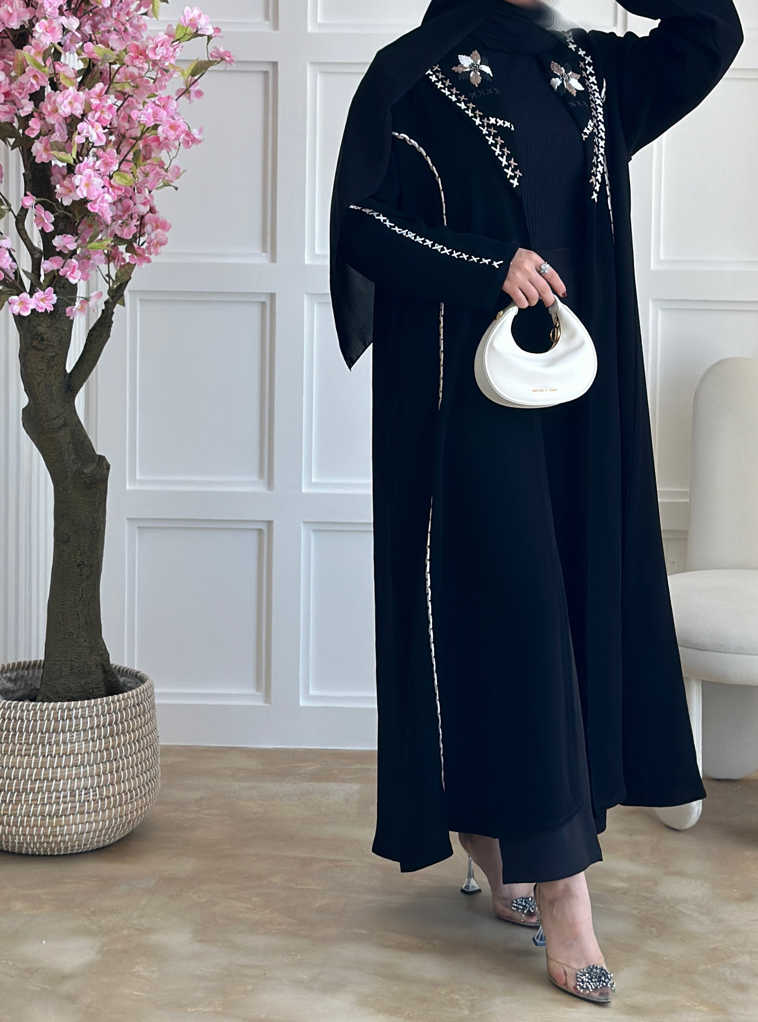 Abaya black Abaya with headscarf daily wear Abayas from Jewel Design at ...