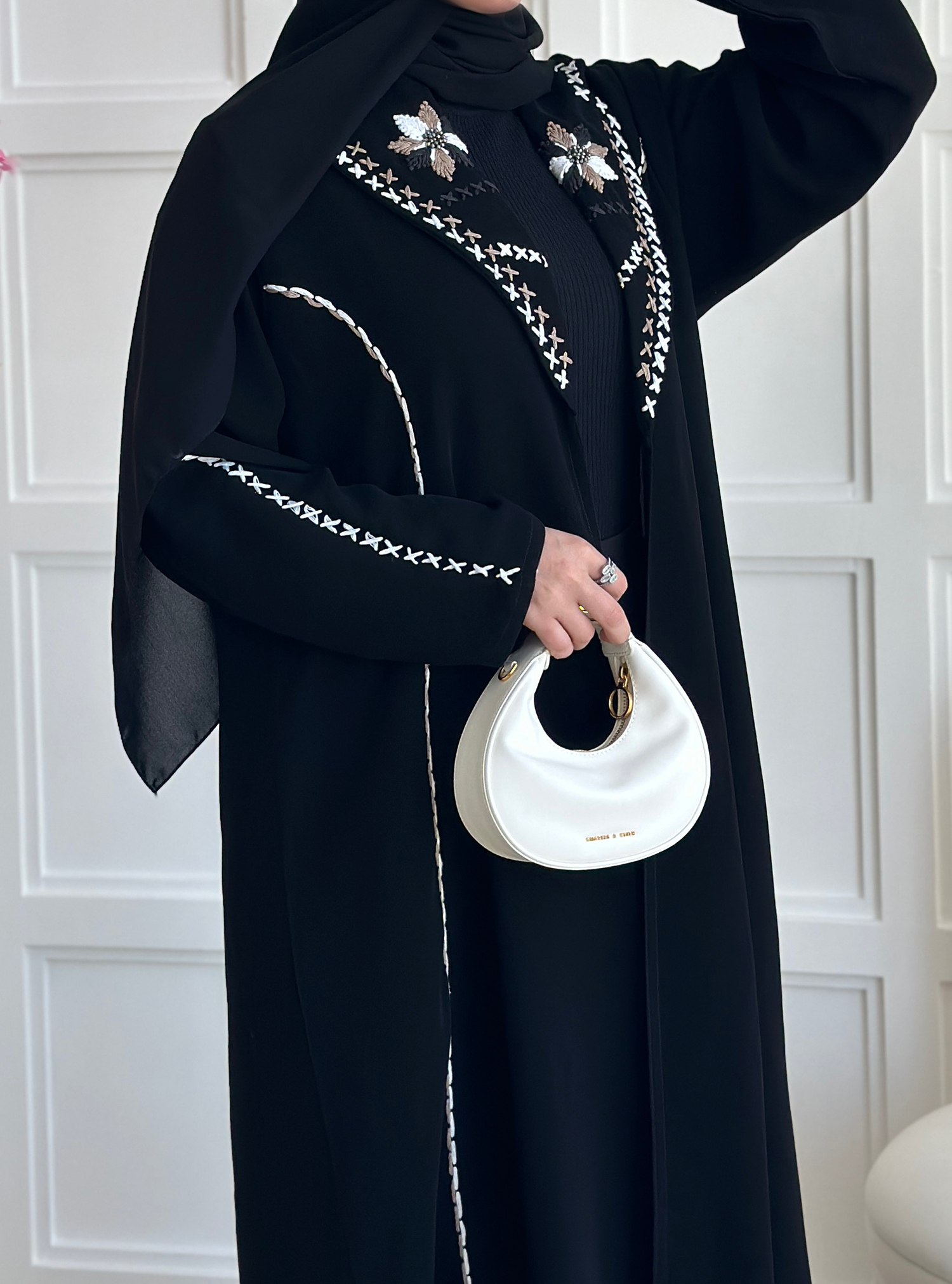 Abaya black Abaya with headscarf daily wear Abayas from Jewel Design at ...