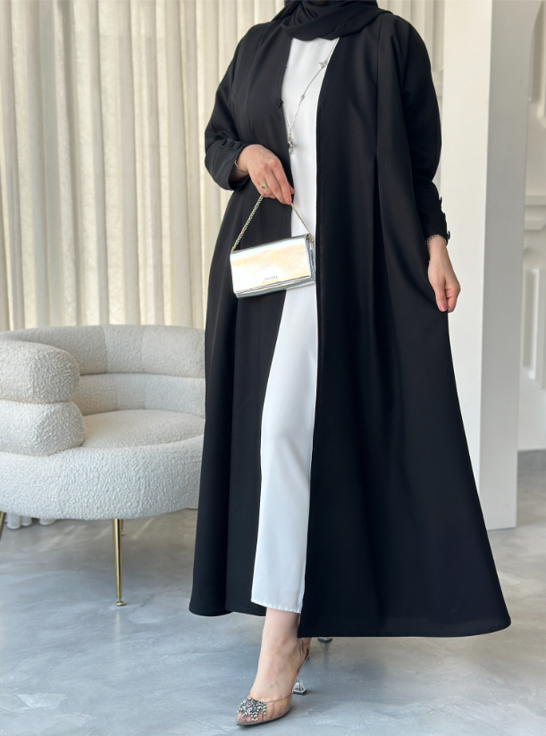 Daily wear Black daily wear abaya with matching headscarf. Abayas from ...