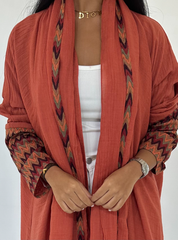 Classy orange Orange Abaya With Matching Headscarf Abayas from ...