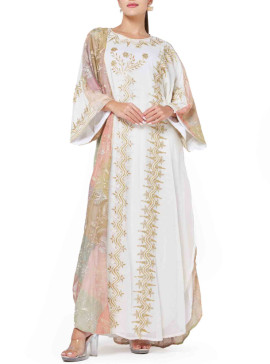 TADO24SS-001　RIYA CAFTAN DRESS _ TADO 2024 RIYA CAFTAN DRESS - BLACK x NATURAL #tado_#24SS