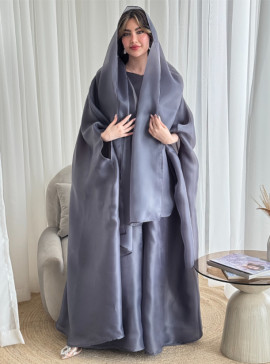 Grey Abaya set