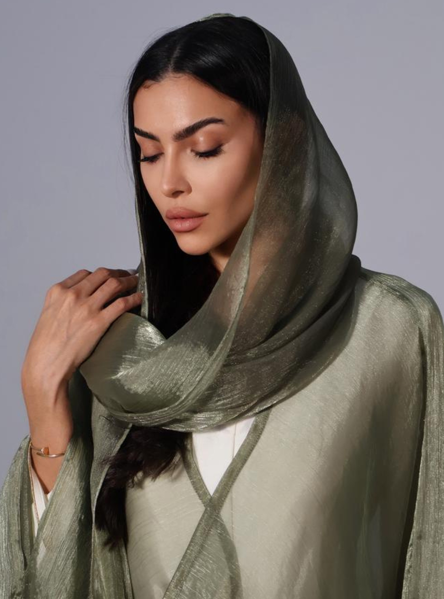 Organza Sheila Head Scarf Arabic Sheila Royal Blue – Blossoms By Azz